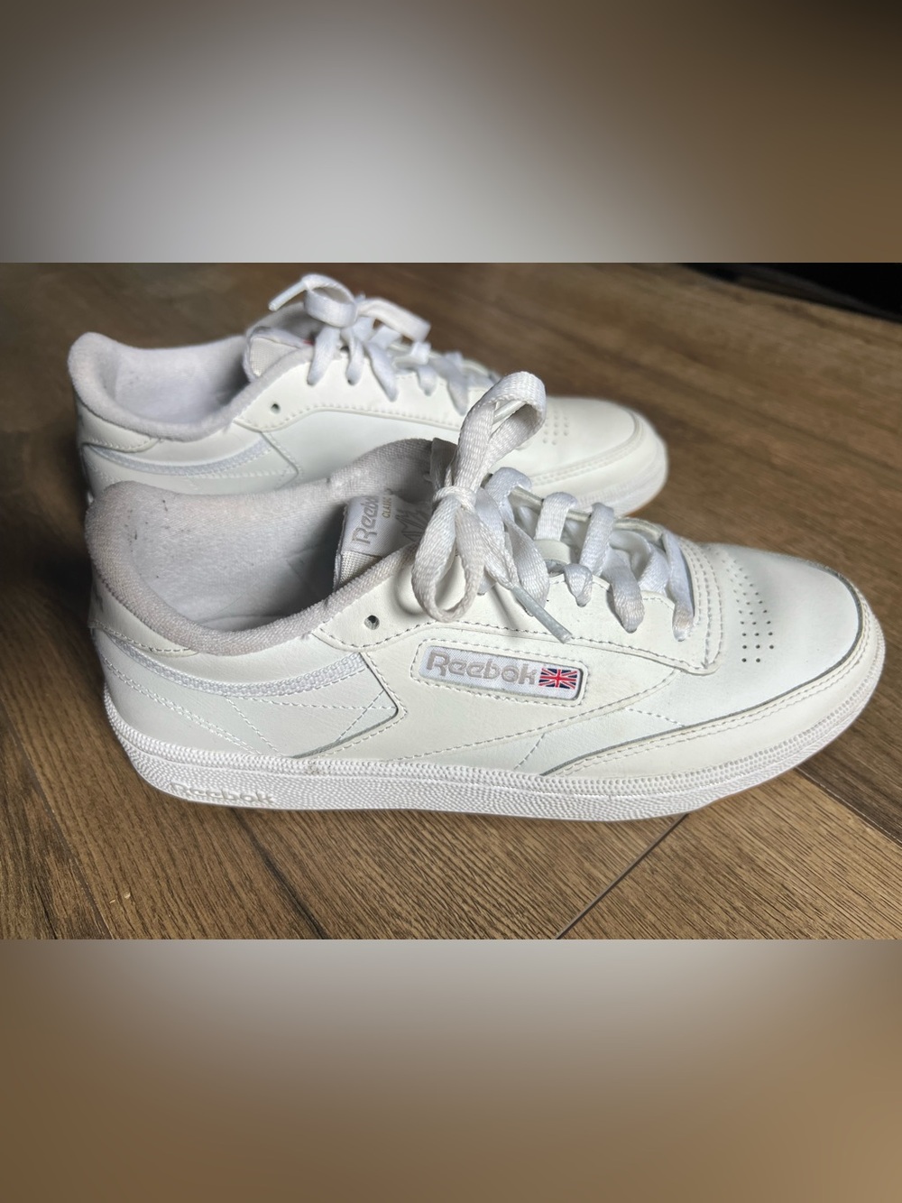 Reebok White Leather Low-Top Sneakers